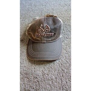 Realtree Camo Edge Chocolate Brown Patch Snap Back Hat Casual Hunting Outdoor